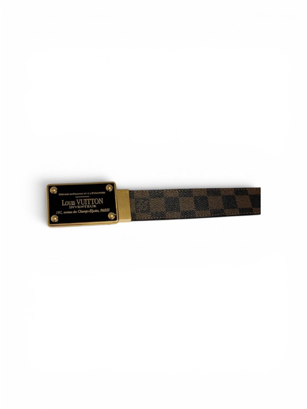 RARE Authentic Louis Vuitton Damier Ebene Canvas Inventeur Reversible Belt 100cm - Picture 2 of 5